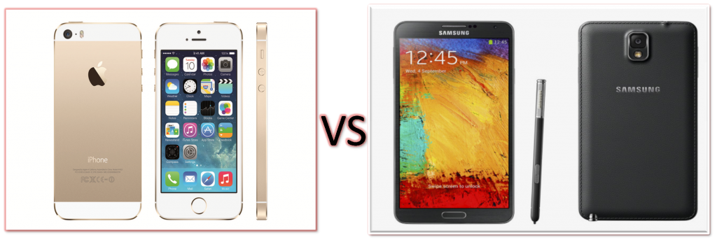 iphone 5s VS galaxy note 3