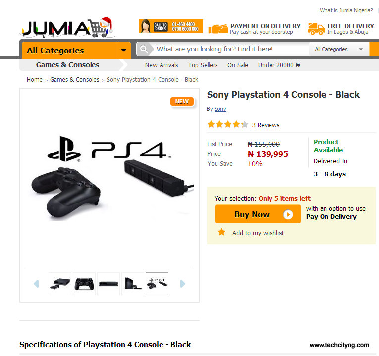playstation 4 jumia